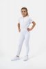 HORZE ANYA Legginsy jeździeckie z wysokim stanem i pełnym lejem silikonowym DZIECIĘCE BIAŁE